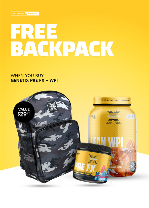 FREE Genetix Backpack With Pre FX + Lean WPI Purchase